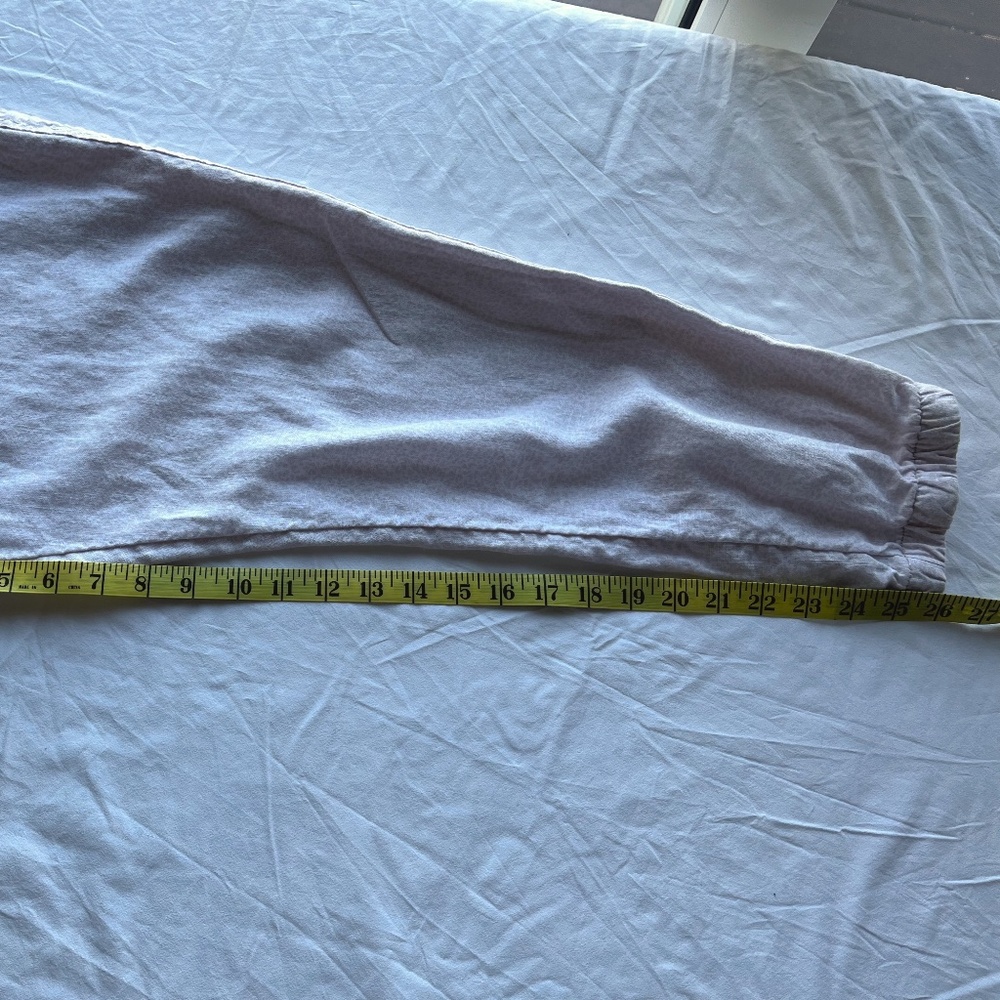 Athleta Cabo Linen Jogger Pants | micro cheetah pattern | Size 14 - Picture 11 of 15